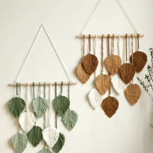 1pc Leaf Macrame Wall Tapestry