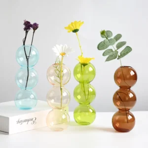 1Pc Modern Bubble Glass Flower Vase