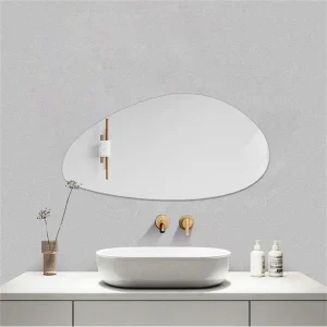 1pc Multiple Sizes Irregular Shape Bathroom Acrylic Shatterproof  Mirror