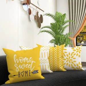 4Pcs Modern Decorative Linen Sofa Throw Pillow Covers (pick your color)