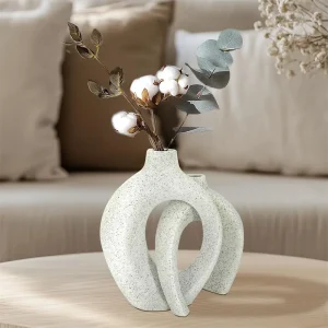 2pcs Modern Art Hollow Snuggle Vase