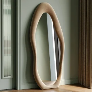 Ripple Edge Full-Length Mirror – Unique Wavy Frame (63x24”) 1pc