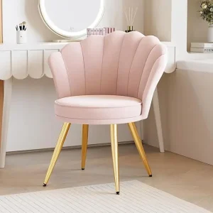 Luxury Velvet Accent Chair – Modern Design with Gold Metal Legs